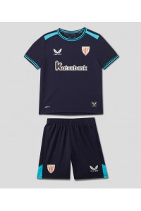 Fotbalové Dres Athletic Bilbao Dětské Venkovní Oblečení 2025-26 Krátký Rukáv (+ trenýrky)